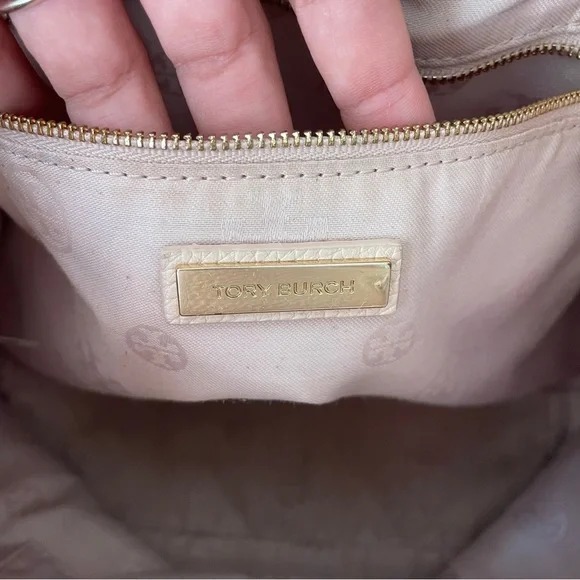 Tory Burch Light Nude Pink Bucket Bag Crossbody Purse - Picture 7 of 16